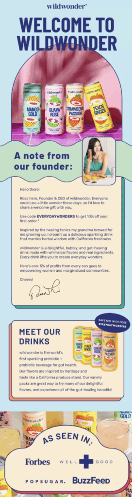 Welcome email example automation